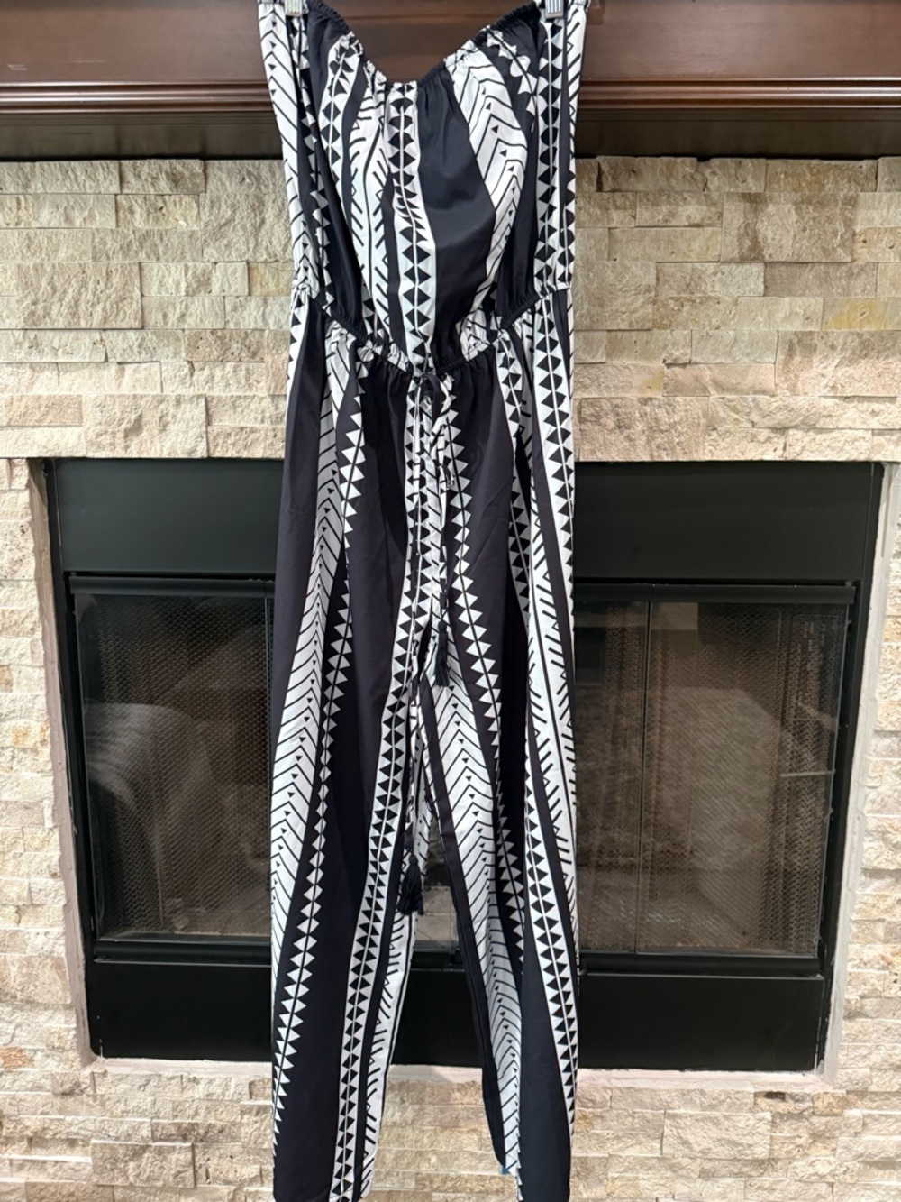 Black & White Geometric Jumpsuit